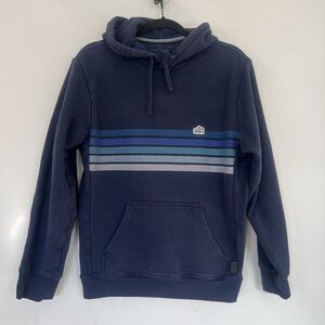 Patagonia Sweater Men's Hoodie Size Small Uprisal  Navy Blue Striped Long Sleeve